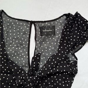Reformation Midi Black & White Polka Dot Dress